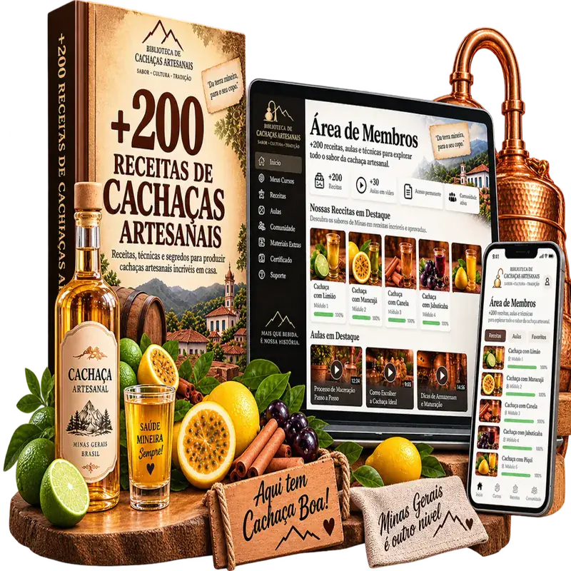 Kit +200 Batidas de Cachaças Artesanais