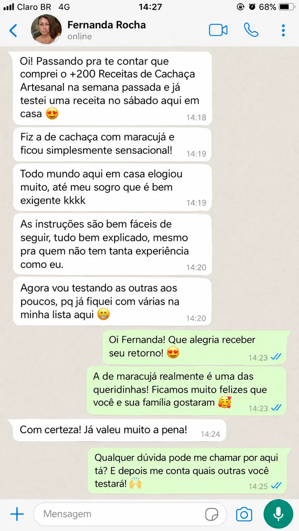 Depoimento 2 sobre as batidas de cachaças artesanais